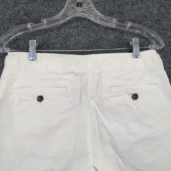 Lands' End Womens Fit 1 Chino Shorts White Size 4 Slash Pockets - Picture 8 of 13